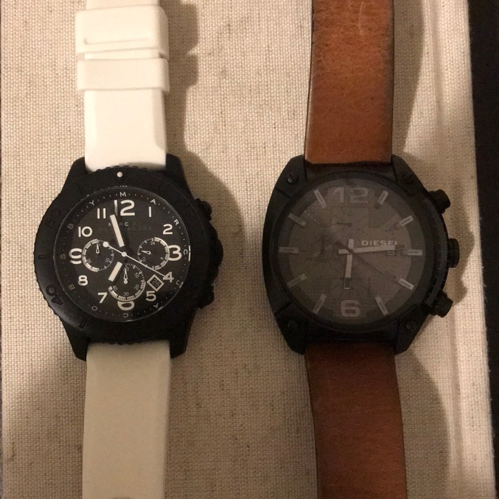 Diesel and Marc Jacob’s men’s watches.